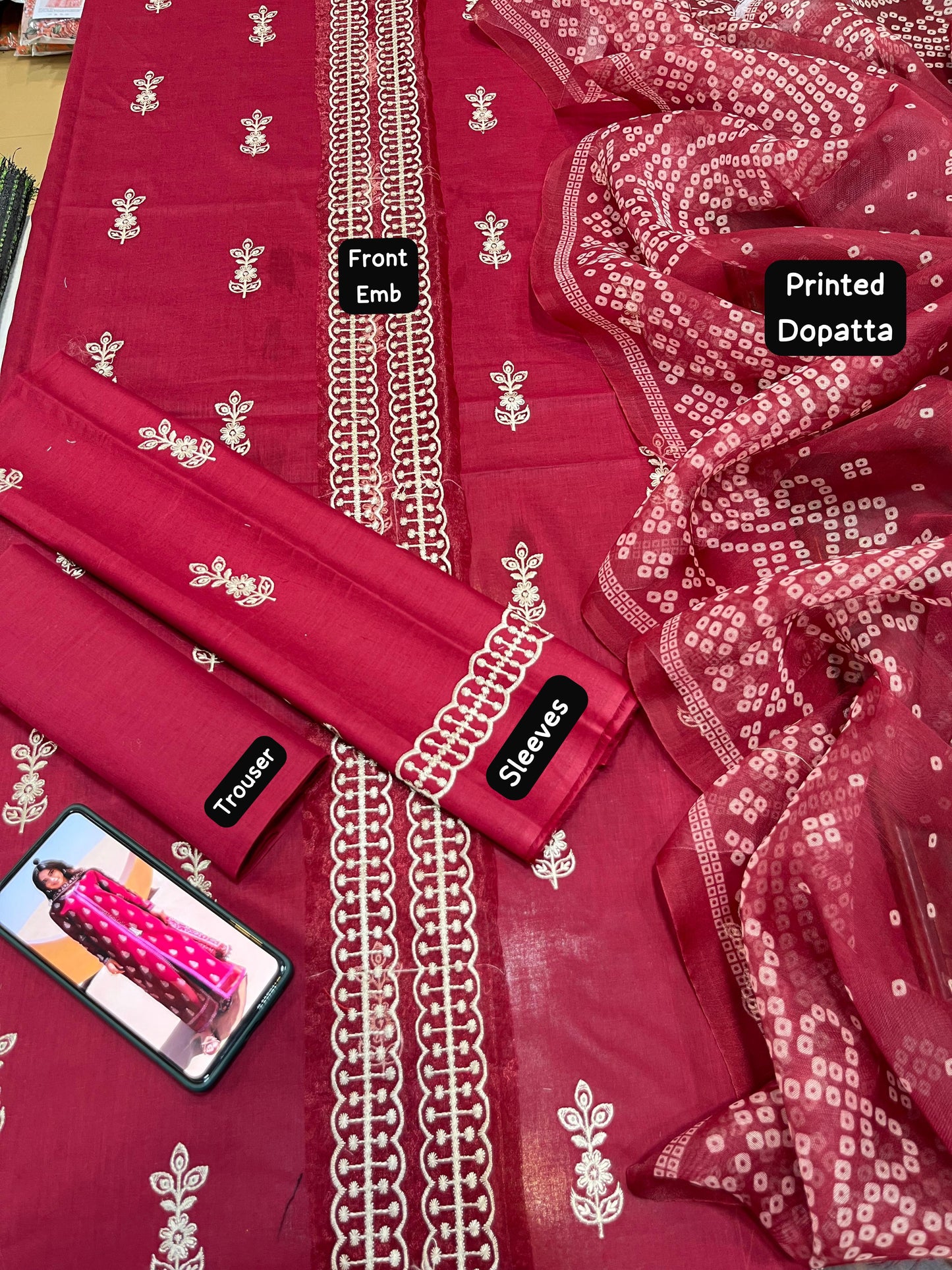 Chrimson Luxury collection hit Code Available on Fine Quality Lawn with Diamond Dopatta