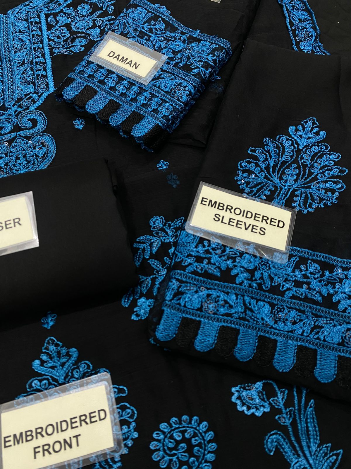 Chiifon fully heavy embroidered spengle work